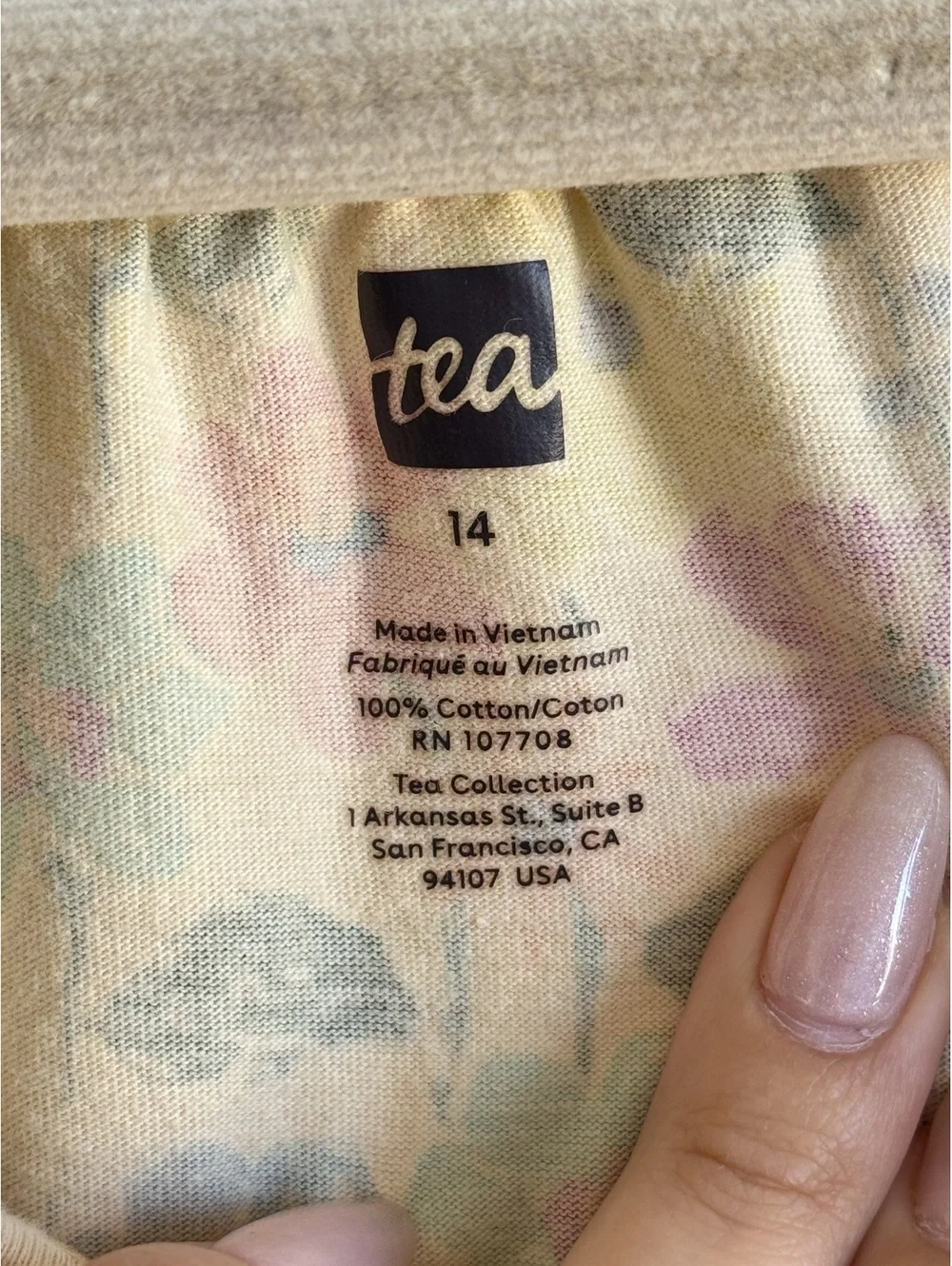 Tea Collection Girls Size 14 Floral Tiered Cotton Dress Tie Straps Boho